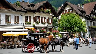 Interlaken Switzerland  Town between two lakes Thun and Brienz  Swiss Alps [upl. by Dlorej]