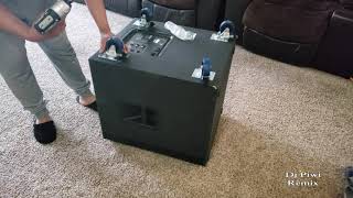 ElectroVoice ELX20018SP 18quot Powered Subwoofer installation of the wheels [upl. by Ahsilram]