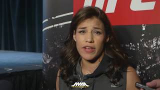 Julianna Peña UFC on FOX 23 Open Workout Scrum [upl. by Borchers608]