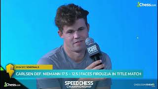 1AM INTERVIEW MAGNUS CARLSEN what he said about HANS scc2024 [upl. by Itirahc602]