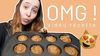 Mes muffins aux pommes vegan  recette [upl. by Laenahtan]