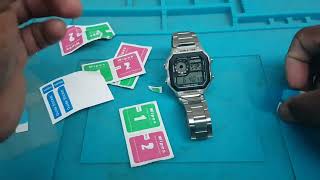 Casio AE1200 screen protectors  Tutorial how to install screen protector [upl. by Esinej131]