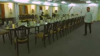 Time lapse of a table setup for an exclusive evening event aboard The Royal Yacht Britannia [upl. by Adelric76]