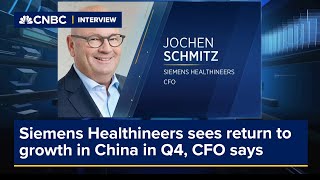 Siemens Healthineers sees return to growth in China in Q4 CFO says [upl. by Mistrot]