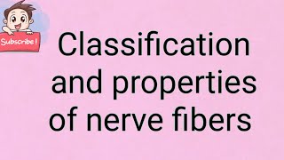 Classification and properties of nerve fibers [upl. by Anirres]