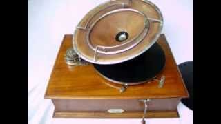 1920 Pathé Frères Diffusor Phonograph playing 1916 Pathé record quotHow do you do Miss Ragtimequot [upl. by Gipson]