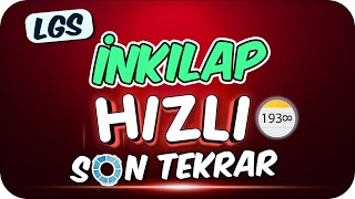 LGS İnkılap Hızlı Son Tekrar 🚀 İNKILAP SORULARINI FULL GARANTİLE❗ [upl. by Eednac]