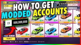 How to get MODDED ACCOUNTS on Forza Horizon 5  Unlimited Money Superwheelspins amp Rare Cars 2023 [upl. by Grissom]