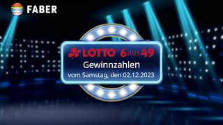 FABER Lotto · LottoGewinnzahlen vom Samstag den 02122023 [upl. by Gerhan160]