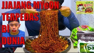 TRAGIS  MUKBANG 7 PACKS SAMYANG JJAJANG  BLACKBEAN NOODLE CHALLENGE  CHOCOMORY [upl. by Leiad]