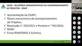 Reunião online sobre Metodologia de Acompanhamento de Projetos Industriais Primeiro dia [upl. by Aciram]