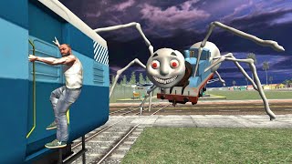 Franklin Fight Horror Thomas Train in Indian Bike Driving 3D indianbikedriving3d [upl. by Enelrad]