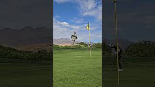 Playing the 18th hole at Paiute Golf Resort Wolf Course [upl. by Annanhoj197]