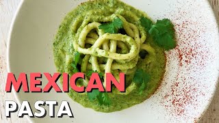 Mexican Pasta Recipe in Roasted Poblano Sauce [upl. by Xylia]