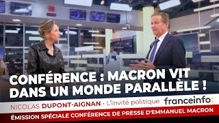 Conférence de Macron  « Il est dans un monde parallèle depuis 7 ans  » • France Info TV 170124 [upl. by Llennyl]