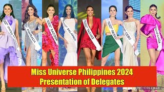 Miss Universe Philippines 2024 Official Presentation of Delegates [upl. by Ram105]