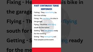 Past Continuous Tense Sentences  Common Verbs in Past Continuous Tense shortsfeed [upl. by Hgielek375]