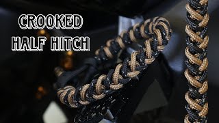 HOW TO MAKE CROOKED HALF HITCH PARACORD BRACELET EASY PARACORD TUTORIAL DIY [upl. by Anibla313]