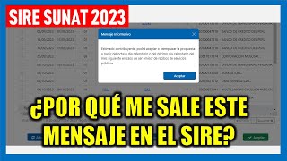 SIRE SUNAT 2023 ¿Por qué no puedo presentar el SIRE ¿Por qué el sistema no me permite [upl. by Jun]