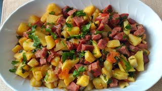 BATATA DOCE COM LINGUIÇA CALABRESA [upl. by Hobard]