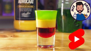 Squashed frog cocktail shorts коктейль Раздавленная лягушка advocaat [upl. by Dranal]