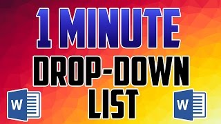 Word 2016  How to Create a DropDown List [upl. by Memberg621]