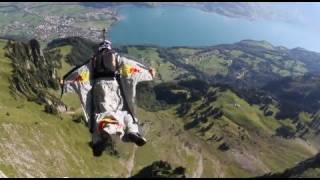 Wingsuit Gliding through the Crack Gorge in Switzerland [upl. by Kinimod]