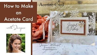 Make an Easy Acetate Card with the Joyful Flurry bundle [upl. by Nosiram395]