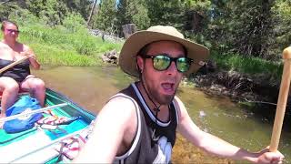 Rowing down the Upper Truckee River Canoe amp Kayak [upl. by Mattheus314]