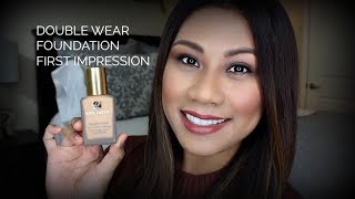 ♡ ESTEE LAUDER DOUBLE WEAR STAY IN PLACE MAKEUP  FIRST IMPRESSION amp REVIEW ♡ [upl. by Quiteris]