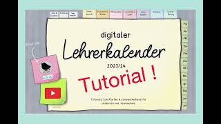 Tutorial Digitaler Lehrerkalender 202425 Mit Goodnotes und einem digitalen Kalender papierlos [upl. by Trometer87]