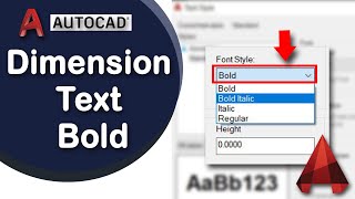 How to make dimension text bold in AutoCAD [upl. by Myca]