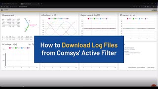 ADF Academy How to download Log Files from Comsys Active Filter [upl. by Bez]