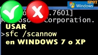 Usar sfc scannow para comprobar Windows 7 XP o Vista [upl. by Weisburgh]