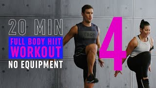 20 Min Full Body HIIT Workout 4  Intense Fat Burning amp Toning Cardio  No Equipment [upl. by Ahsienod]