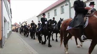 Ralbitzer Osterreiter in Wittichenau 2018 Rückweg [upl. by Nugesulo]