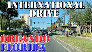 International Drive  Orlando  Florida  4K Street Drive [upl. by Rame]