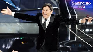 Sanremo 2024  Gianni Morandi canta quotCera un ragazzoquot [upl. by Sinnaoi]