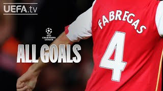 All UCL Goals CESC FÀBREGAS [upl. by Sindee]