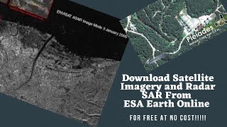 Download Satellite Imagery and Radar Data from ESA Earth Online for Free No Cost No Fee [upl. by Aeslehs]