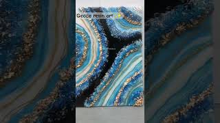 Geode resin art on canvasshortsvideodiyyoutubeshorts resinartindia [upl. by Burdett308]