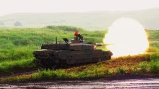 2013 10式戦車の新IT戦法 同時多目標射撃のすべて Network Type10 Mbt [upl. by Ardnaed]