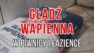 Szpachlowanie w łazience piwnicy a nawet saunie  gładź wapienna bezpyłowa [upl. by Aydni]