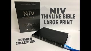 NIV Thinline Bible Large Print Review Premier Collection [upl. by Ialocin]