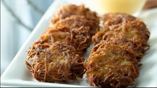 Best Ever Potato Latkes Potato Pancakes Recipe [upl. by Lombard]