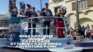 The 2024 Anaheim Ducks cavalcade on Ducks Day at Disney California Adventure Park [upl. by Rabaj624]