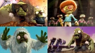 Plants vs Zombies Garden Warfare  All Final Bosses [upl. by Elsey476]