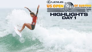 Highlights From Day 1 Of The Lexus US Open Of Surfing Presented By Pacifico 2024 [upl. by Brackely]