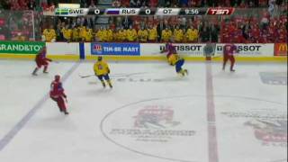 Ishockey  JVMfinal  Sverige vs Ryssland  Segermålet 20120106 [upl. by Aicarg]