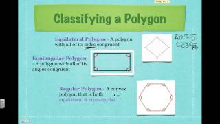 Lesson 16 Geometry  Classifying Polygons [upl. by Brandtr]